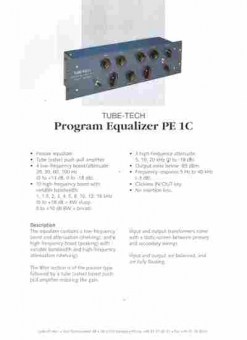 Буклет Tube-Tech Program Equalizer PE 1C, 55-965, Баград.рф